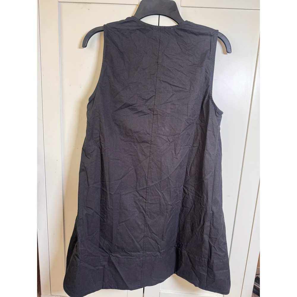 Princess Polly Black Eberta Cotton Ruched Scoop Neck Sleeveless Mini Dress 2 - Picture 3 of 6